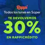 Promoción Rappi Citi Banamex: los Lunes 30% de bonificación en pedidos de super