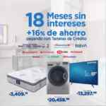 En Sams Club 16% de descuento + 18 meses sin intereses en tienda en línea