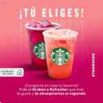 Cupón Starbucks 2x1 en Shaken o Refresher