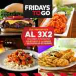 Promoción TGI Fridays Viernes: 3x2 en platillos en pedidos para llevar Promoción TGI Fridays Viernes: 3x2 en platillos en pedidos para llevar