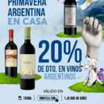 Promoción Vinoteca Primavera Argentina: 20% de descuento en vinos Argentinos