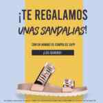 Promoción Capa de Ozono de sandalias Gratis en la compra de $699 en tienda en línea