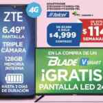 Promoción Famsa de pantalla LED de 24” en la compra de un celular ZTE Blade VSmart