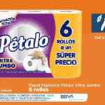Promoción Chedraui fin de semana: 6 rollos de papel higiénico Pétalo Ultra Jumbo a $19.90 y detergente Ace de 4 kg a $99