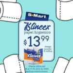 En S-Mart Papel higiénico Kleenex 4 rollos mega jumbo a $13.99
