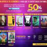 Promoción Sky de 50% de descuento en renta de películas on demand