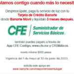 Promoción Banorte CFE: pago de luz 3 meses después en apoyo a la contingencia por coronavirus