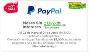 Cupón Bodega Aurrerá Hot Sale 2020 de $1,000 de descuento en tu siguiente compra al pagar con Paypal