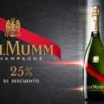 Promoción Día de las Madres Bodegas Alianza: 25% de descuento en champañas GH. Mumm