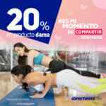 En Dportenis 20% de descuento adicional en productos para damas