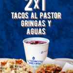En el Tizoncito 2x1 en tacos al pastor, gringas y aguas + 15% de descuento si traes tus recipientes