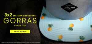 Cupón Hang Ten 3x2 en gorras