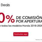 Promociones Honda Deals mayo 2020: 0% comisión por apertura y bonos de hasta $80,000