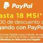 Promoción Linio PayPal Hot Sale 2020 de $2,000 de descuento + 18 MSI en artículos seleccionados