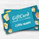 Promoción Mr. Sushi de 25% de descuento en tarjetas de regalo
