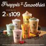 Promoción Santa Clara: Frappés y smoothies a 2x$109
