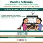 Crédito Solidario a Trabajadoras del Hogar de $25,000 pesos en el IMSS en apoyo a la contingencia por Covid-19