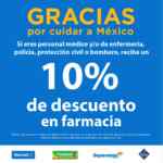 10% de descuento en farmacia a médicos, personal de enfermería, policía, protección civil y bomberos en Walmart, Superama, Bodega Aurrerá y Sams