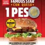 Burger Day Carls Jr 2020: Hamburguesa Famous Star a $1 peso en la compra de un combo el 28 de mayo