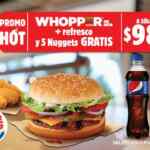 Burger King Hot Sale 2020: 2x1 en Whopper y Combo Whopper + refresco + 5 nuggets por $98