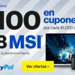 En Best Buy $100 en cupones por cada $1,000 de compra + 18 MSI con Paypal