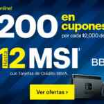Promoción Best Buy BBVA: $200 en cupones por cada $2,000 de compra este 30 de junio