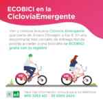 Promoción Ecobici Ciclovía Emergente: Renta de bicicleta gratis con tu registro