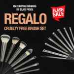 Flash Sale GOC Make Up: Llévate de regalo un set de brochas cruelty free en compras a partir de $2,500
