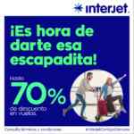 Promoción Interjet: Hasta 70% de descuento en vuelos