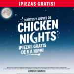 Chicken Nights KFC: Piezas de pollo GRATIS los martes y jueves de 6:00 PM a 10:00 PM