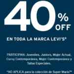 Promoción Levis Te Extrañamos: 40% de descuento en toda la marca Levis en tiendas departamentales