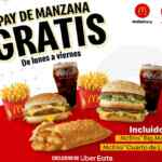 Promoción McDonalds Uber Eats de pay de manzana Gratis en la compra de un McTrío