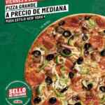Promoción Papa Johns: Pizza grande a precio de mediana de viernes a domingo