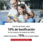 Promo Santander Día del Padre: hasta 15% de bonificación en tiendas participantes