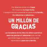 Sello Rojo 1 Millón de Gracias: cupón de litro de leche GRATIS en graciasjalisco.com