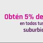 Suburbia Tarjeta Prepago: 5% de bonificación en compras en tienda en línea