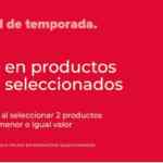 Rebajas de mitad de temporada Todomoda: 2x1 en productos seleccionados