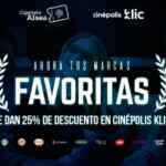Promoción Alsea y Cinépolis Klic: Usa un cupón Alsea y recibe 25% de descuento en Cinépolis Klic