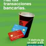 En 7-Eleven Café Select a $5 pesos al hacer una transacción bancaria