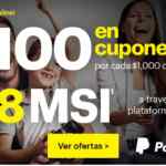 En Best Buy $100 en cupones por cada $1,000 de compra + 18 MSI al pagar con Paypal