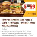 Burger King 5 por $59: combo con hamburguesa + papas + refresco + nuggets + helado