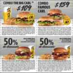 Cuponera Carl's Jr. T.H. 2020: 2x1 en Famous Star, 50% de descuento en combos y más