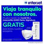 Interjet: Cubrebocas KN95 GRATIS + prueba de Coronavirus gratis