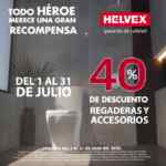 Promoción Helvex: 40% de descuento en regaderas y accesorios del 1 al 31 de julio 2020