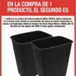2x1 en bote de basura de 20 L en Home Depot