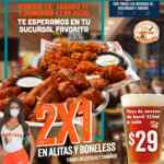 En Hooters 2x1 en alitas y boneless y cerveza a $29 este fin de semana de reapertura