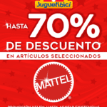 En Juguetibici hasta 70% de descuento en productos Mattel