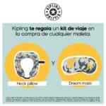 En Kipling llévate un kit de viaje en la compra de cualquier maleta