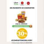 Cupón McDonalds 30% de descuento al pedir por Uber Eats