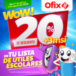 Promoción Ofix Regreso a Clases: 20% de descuento + 3 MSI en útiles escolares